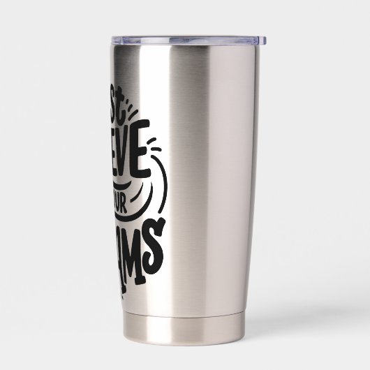 Zitat über Träume Thermobecher (Links)