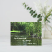 Zitat über Zeit und Angeln. Postkarte (Stehend Vorderseite)