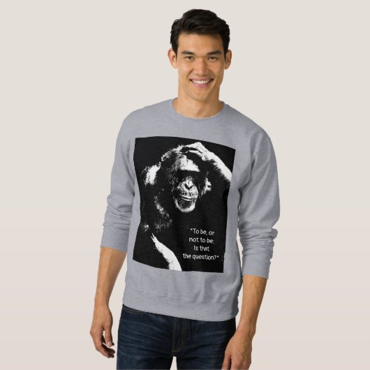 Zitat, um männlich-graue Vorderseite zu sein oder Sweatshirt (Vorne ganz)