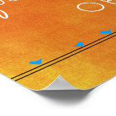 Zitat und Vögel auf Drahtplakaten Poster (Ecke)