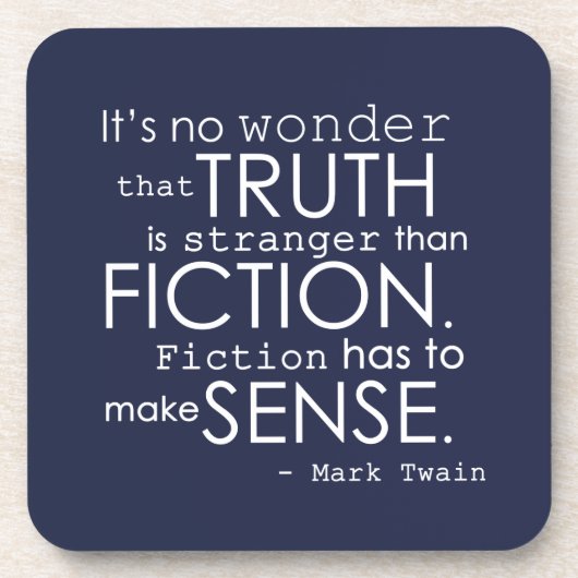 Zitat-Untersetzer-Set Twain literarisches in Untersetzer (Vorderseite)