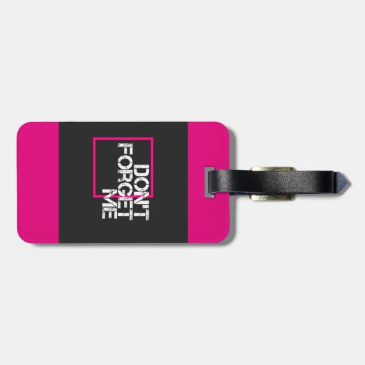 Zitat Vergessen Sie mir kein grafisches Typografie Gepäckanhänger (Rückseite horizontal)