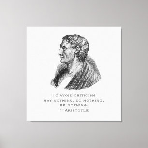 Zitat Vermeide Kritik Philosoph Aristoteles Leinwanddruck