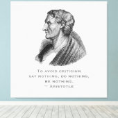 Zitat vermeiden Kritik Philosoph Aristoteles Leinwanddruck (Insitu (Holzboden))