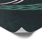 Zitat Vintag Florals Traumposter Poster (Ecke)