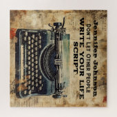 Zitat Vintager Schreibmaschinenpuzzle Puzzle (Horizontal)