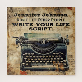 Zitat Vintager Schreibmaschinenpuzzle Puzzle