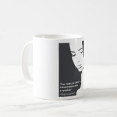 Zitat Virginias Woolf Kaffeetasse (Vorderseite Links)