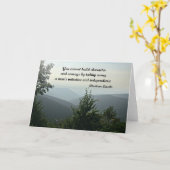 Zitat von Abraham LIncoln: Man kann nicht bauen Karte (Gelbe Blume)