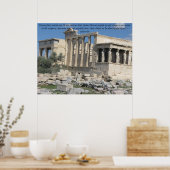 Zitat von Aristoteles mit dem Foto der Akropolis Poster (Küche)