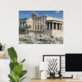 Zitat von Aristoteles mit dem Foto der Akropolis Poster (Heimbüro)