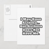 Zitat von Asthma Fighter Postkarte (Vorne/Hinten)