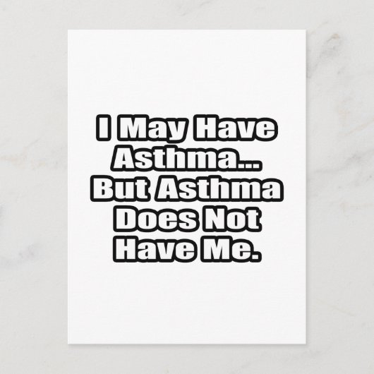 Zitat von Asthma Fighter Postkarte (Vorderseite)