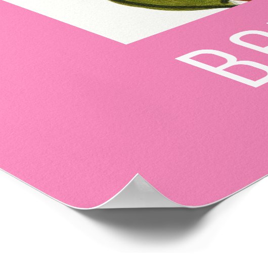 Zitat von Bäumen und Vögeln Lila und grün auf Weiß Poster (Ecke)