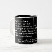 Zitat von Black Elk 1 Zweifarbige Tasse (Vorderseite Links)