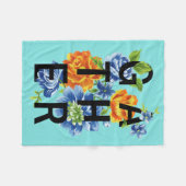 Zitat von Blumensammlern Fleecedecke (Vorderseite (Horizontal))