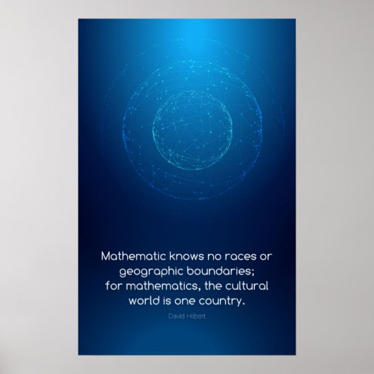 Zitat von David Hilbert - Math Posters Poster (Vorne)
