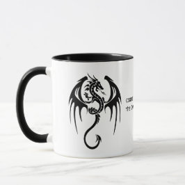 Zitat von Drachen im keltischen Stil und Shakespea Tasse