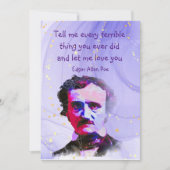 Zitat von Edgar Allan Poe Author Writer Poet Liebe (Vorderseite)
