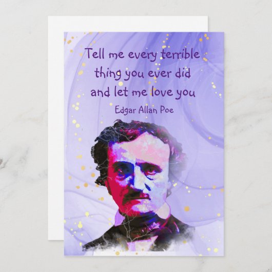 Zitat von Edgar Allan Poe Author Writer Poet Liebe (Vorne/Hinten)
