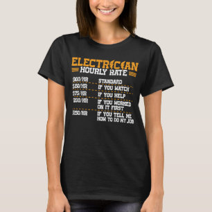 Zitat von Elektriker wir schalten Sie noch an Line T-Shirt