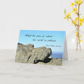 Zitat von Emerson: Adoptier das Tempo der Natur... Karte (Gelbe Blume)