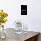 Zitat von FAMILY minimalistisch schwarzen Gold-Foi Foliendrucke (Ablage(Küche))