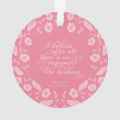 Zitat von Floral Jane Austen Pride & Prejudice Ornament (Rückseite)