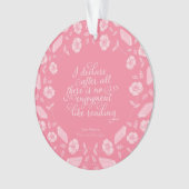 Zitat von Floral Jane Austen Pride & Prejudice Ornament (Vorderseite)