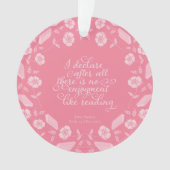 Zitat von Floral Jane Austen Pride & Prejudice Ornament (Vorderseite)