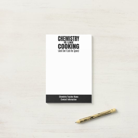 Zitat von Funny Chemistry Teacher Post-it Klebezettel (Auf Schreibtisch)