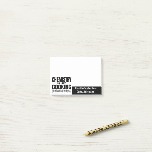 Zitat von Funny Chemistry Teacher Post-it Klebezettel (Auf Schreibtisch)