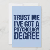 Zitat von Funny Psychology Abschluss Psychologin Karte (Vorderseite)