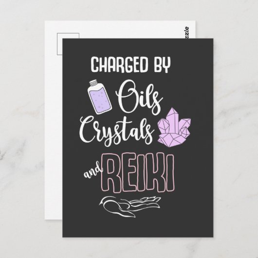 Zitat von Funny Reiki-Kristallwaren und ätherische Postkarte (Vorne/Hinten)