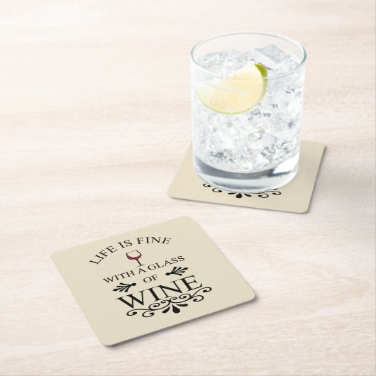 Zitat von "Funny Wine Drinker" Rechteckiger Pappuntersetzer (Vor Ort)