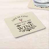 Zitat von "Funny Wine Drinker" Rechteckiger Pappuntersetzer (angewinkelt)