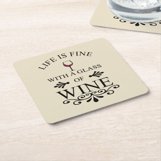 Zitat von "Funny Wine Drinker" Rechteckiger Pappuntersetzer (angewinkelt)