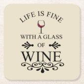 Zitat von "Funny Wine Drinker" Rechteckiger Pappuntersetzer (Vorderseite)