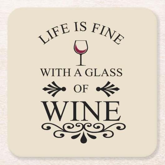 Zitat von "Funny Wine Drinker" Rechteckiger Pappuntersetzer (Vorderseite)