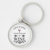 Zitat von "Funny Wine Drinker" Schlüsselanhänger (Vorne)