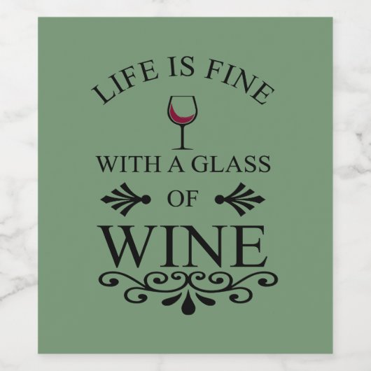 Zitat von "Funny Wine Drinker" Weinetikett (Einzelnes Label)