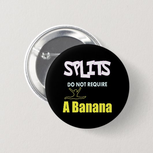 Zitat von Girls Gymnastics Banana Splits Button (Vorne & Hinten)