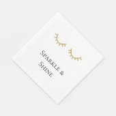 Zitat von Gold Glitzer Eyelashes Serviette (Ecke)