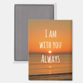 Zitat von Gott: Bibel Verse Ich bin mit dir Magnet (Vorderseite/Rückseite)