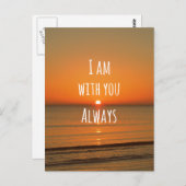 Zitat von Gott: Bibel Verse Ich bin mit dir Postkarte (Vorne/Hinten)