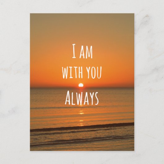 Zitat von Gott: Bibel Verse Ich bin mit dir Postkarte (Vorderseite)