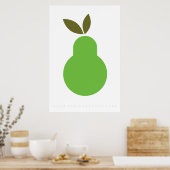 Zitat von Green Pear Retro Poster der 60er Jahre (Küche)