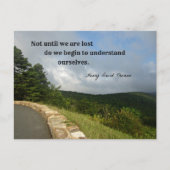 Zitat von Henry David Thoreau über das Verständnis Postkarte (Vorderseite)