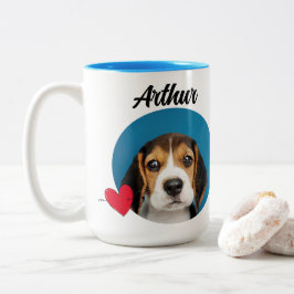 Zitat von Hunden und individuelle Name/Foto Zweifarbige Tasse