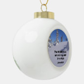 Zitat von John Muir: Die Berge rufen Keramik Kugel-Ornament (Links)